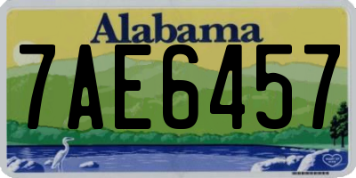 AL license plate 7AE6457