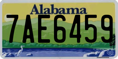 AL license plate 7AE6459