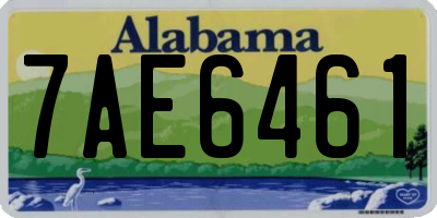 AL license plate 7AE6461