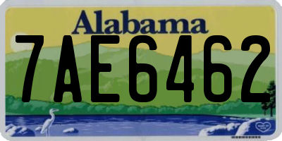 AL license plate 7AE6462