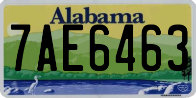 AL license plate 7AE6463