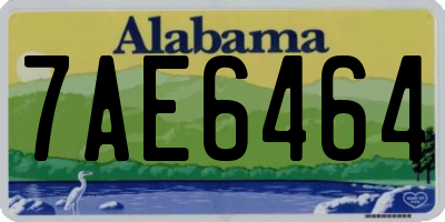 AL license plate 7AE6464