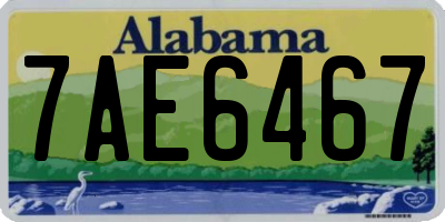 AL license plate 7AE6467