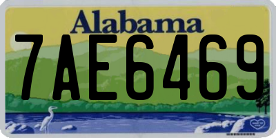 AL license plate 7AE6469