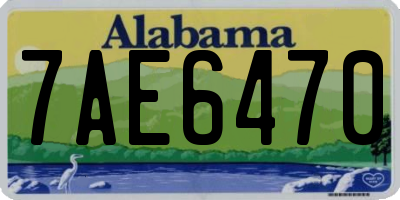 AL license plate 7AE6470