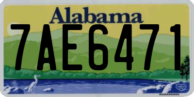 AL license plate 7AE6471
