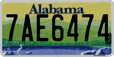 AL license plate 7AE6474