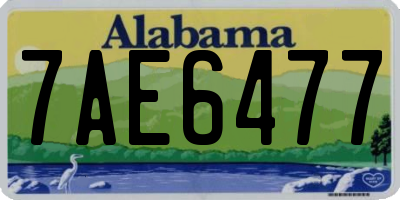 AL license plate 7AE6477