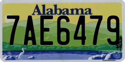 AL license plate 7AE6479