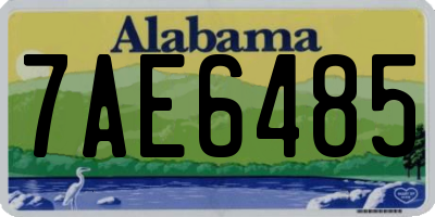 AL license plate 7AE6485