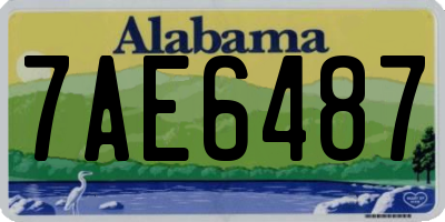 AL license plate 7AE6487