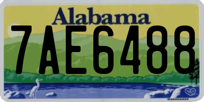 AL license plate 7AE6488