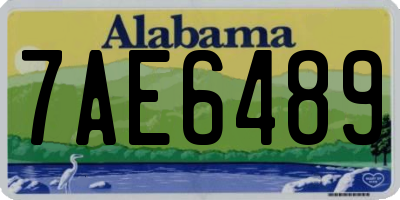 AL license plate 7AE6489