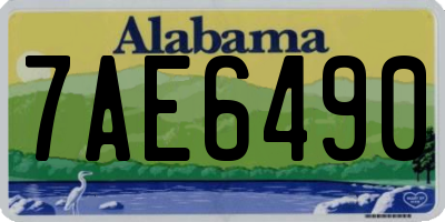 AL license plate 7AE6490