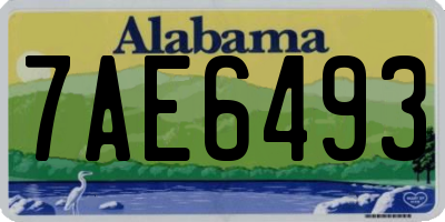 AL license plate 7AE6493