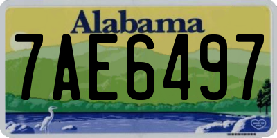 AL license plate 7AE6497