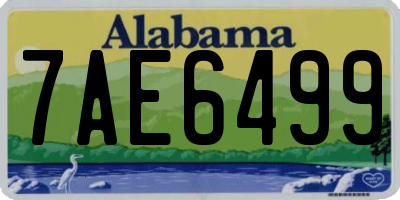 AL license plate 7AE6499