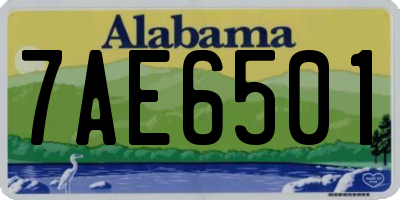 AL license plate 7AE6501