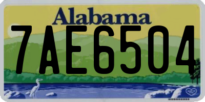 AL license plate 7AE6504