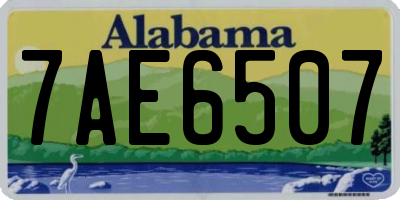 AL license plate 7AE6507