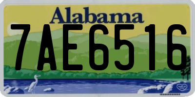 AL license plate 7AE6516