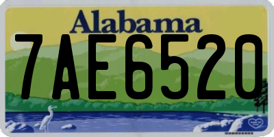 AL license plate 7AE6520