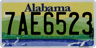AL license plate 7AE6523