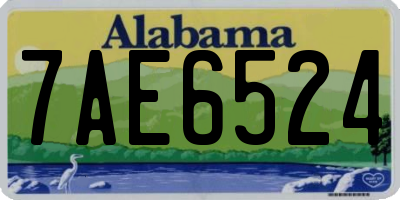 AL license plate 7AE6524