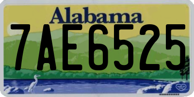 AL license plate 7AE6525