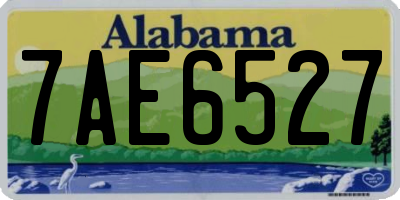 AL license plate 7AE6527