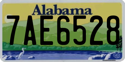 AL license plate 7AE6528