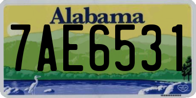 AL license plate 7AE6531