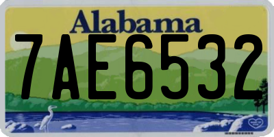 AL license plate 7AE6532