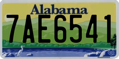 AL license plate 7AE6541