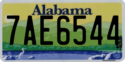 AL license plate 7AE6544