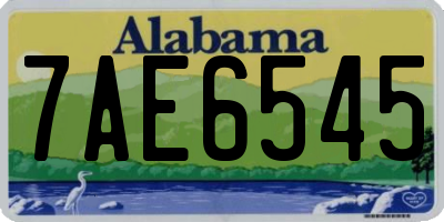 AL license plate 7AE6545