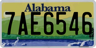 AL license plate 7AE6546
