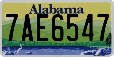 AL license plate 7AE6547