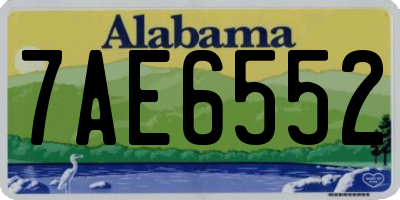 AL license plate 7AE6552