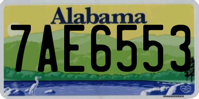 AL license plate 7AE6553