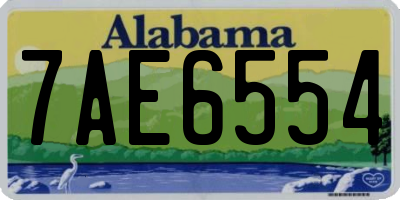AL license plate 7AE6554
