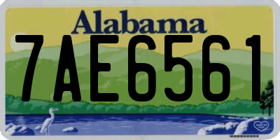 AL license plate 7AE6561