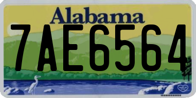 AL license plate 7AE6564