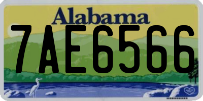 AL license plate 7AE6566