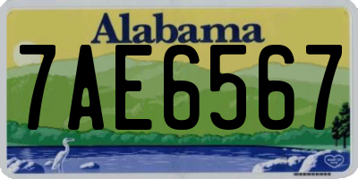 AL license plate 7AE6567