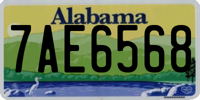 AL license plate 7AE6568