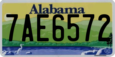 AL license plate 7AE6572