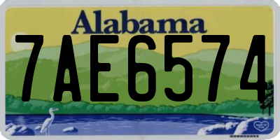 AL license plate 7AE6574