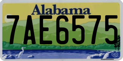 AL license plate 7AE6575