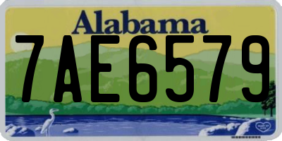 AL license plate 7AE6579